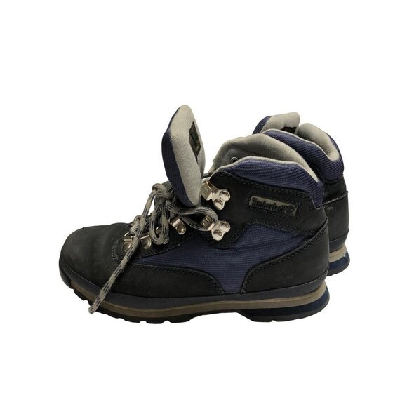 TIMBERLAND WOMEN NAVY LACE UP BOOTS 8.5 M - Picture 4 of 10